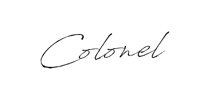 Colonel stylish signature style. Best Handwritten Sign (Antro_Vectra) for my name. Handwritten Signature Collection Ideas for my name Colonel. Colonel signature style 6 images and pictures png