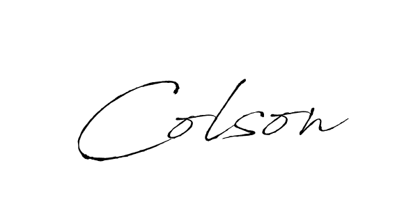 How to make Colson name signature. Use Antro_Vectra style for creating short signs online. This is the latest handwritten sign. Colson signature style 6 images and pictures png