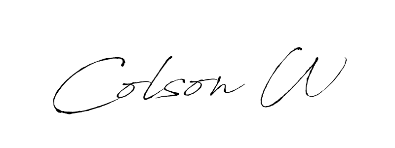 It looks lik you need a new signature style for name Colson W. Design unique handwritten (Antro_Vectra) signature with our free signature maker in just a few clicks. Colson W signature style 6 images and pictures png