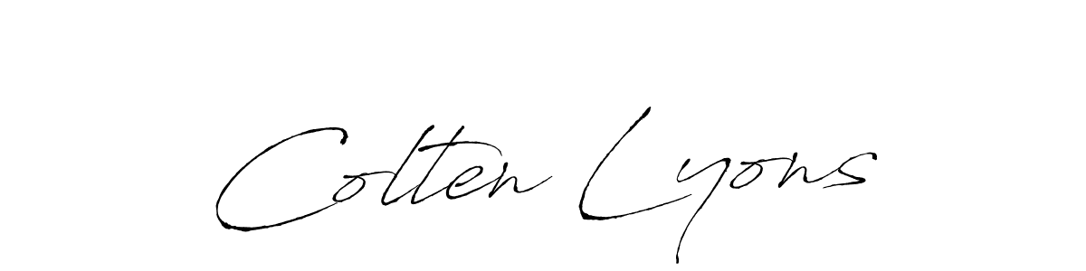 Colten Lyons stylish signature style. Best Handwritten Sign (Antro_Vectra) for my name. Handwritten Signature Collection Ideas for my name Colten Lyons. Colten Lyons signature style 6 images and pictures png