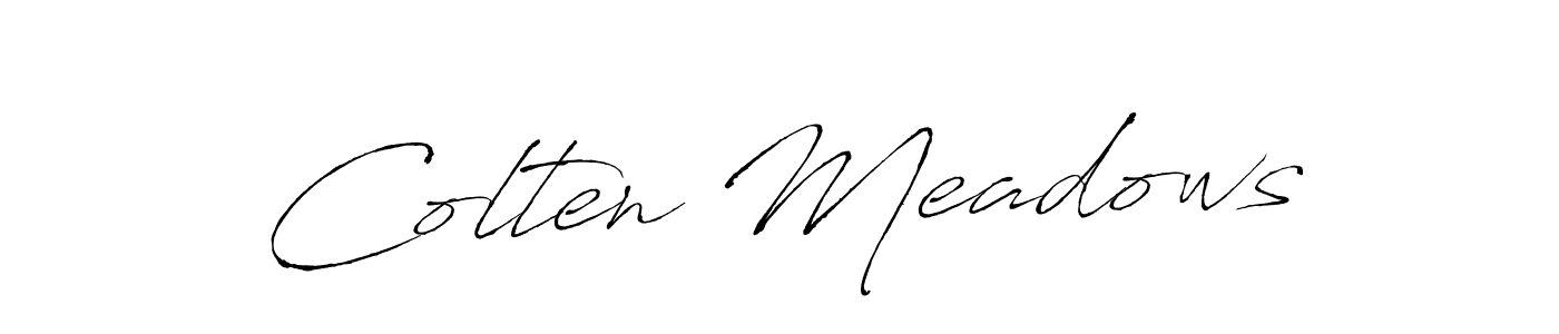 Use a signature maker to create a handwritten signature online. With this signature software, you can design (Antro_Vectra) your own signature for name Colten Meadows. Colten Meadows signature style 6 images and pictures png