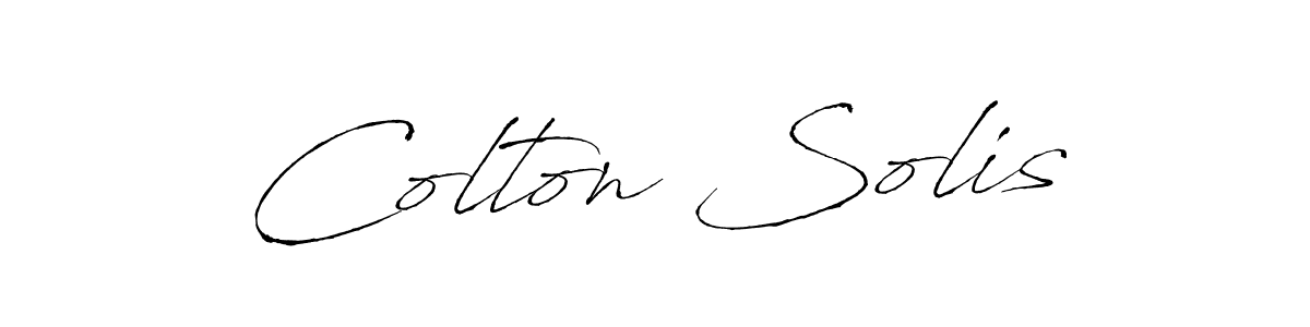 It looks lik you need a new signature style for name Colton Solis. Design unique handwritten (Antro_Vectra) signature with our free signature maker in just a few clicks. Colton Solis signature style 6 images and pictures png