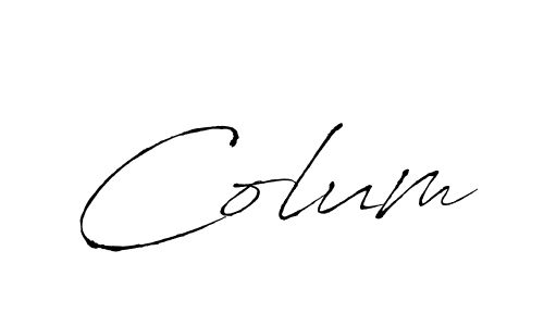 Colum stylish signature style. Best Handwritten Sign (Antro_Vectra) for my name. Handwritten Signature Collection Ideas for my name Colum. Colum signature style 6 images and pictures png