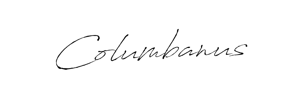 Use a signature maker to create a handwritten signature online. With this signature software, you can design (Antro_Vectra) your own signature for name Columbanus. Columbanus signature style 6 images and pictures png