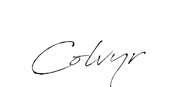 Design your own signature with our free online signature maker. With this signature software, you can create a handwritten (Antro_Vectra) signature for name Colvyr. Colvyr signature style 6 images and pictures png