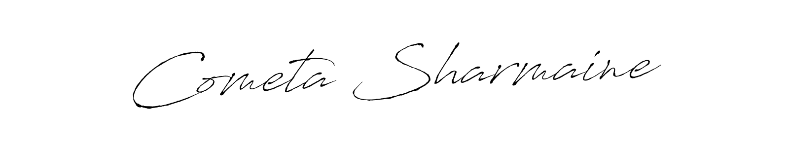 Create a beautiful signature design for name Cometa Sharmaine. With this signature (Antro_Vectra) fonts, you can make a handwritten signature for free. Cometa Sharmaine signature style 6 images and pictures png