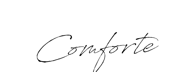 Make a beautiful signature design for name Comforte. With this signature (Antro_Vectra) style, you can create a handwritten signature for free. Comforte signature style 6 images and pictures png