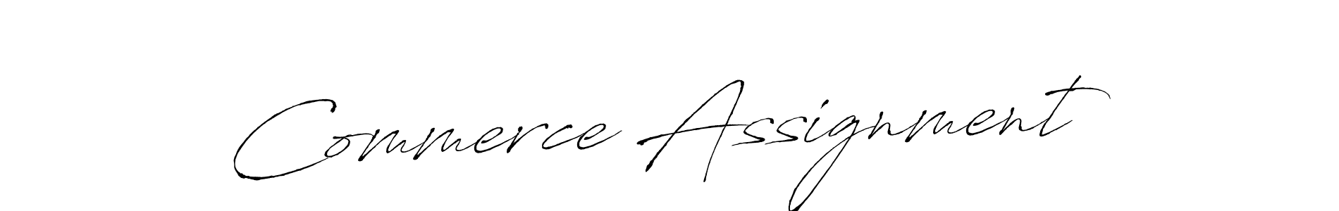 Also we have Commerce Assignment name is the best signature style. Create professional handwritten signature collection using Antro_Vectra autograph style. Commerce Assignment signature style 6 images and pictures png