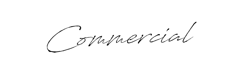 How to make Commercial signature? Antro_Vectra is a professional autograph style. Create handwritten signature for Commercial name. Commercial signature style 6 images and pictures png
