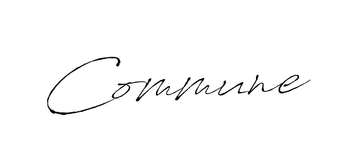 Design your own signature with our free online signature maker. With this signature software, you can create a handwritten (Antro_Vectra) signature for name Commune. Commune signature style 6 images and pictures png