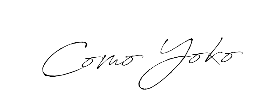 How to make Como Yoko name signature. Use Antro_Vectra style for creating short signs online. This is the latest handwritten sign. Como Yoko signature style 6 images and pictures png