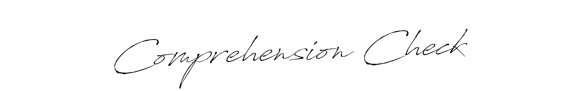 See photos of Comprehension Check official signature by Spectra . Check more albums & portfolios. Read reviews & check more about Antro_Vectra font. Comprehension Check signature style 6 images and pictures png