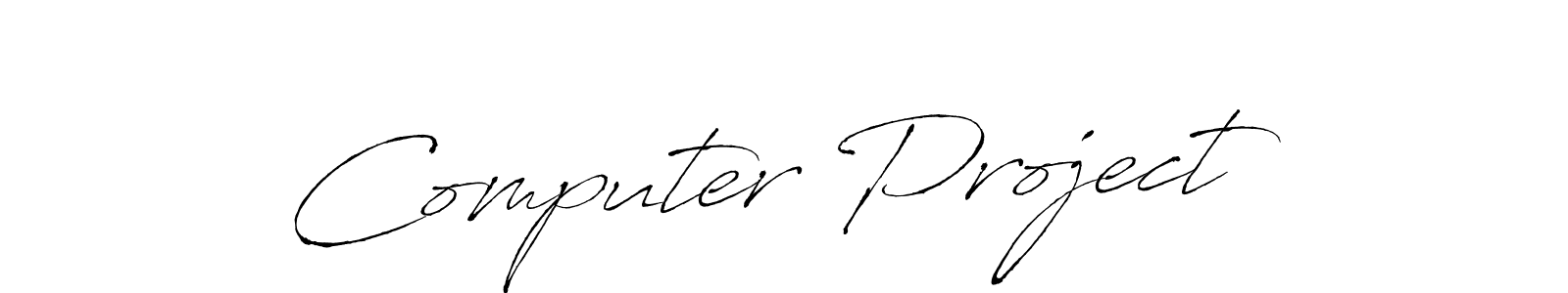 Use a signature maker to create a handwritten signature online. With this signature software, you can design (Antro_Vectra) your own signature for name Computer Project. Computer Project signature style 6 images and pictures png