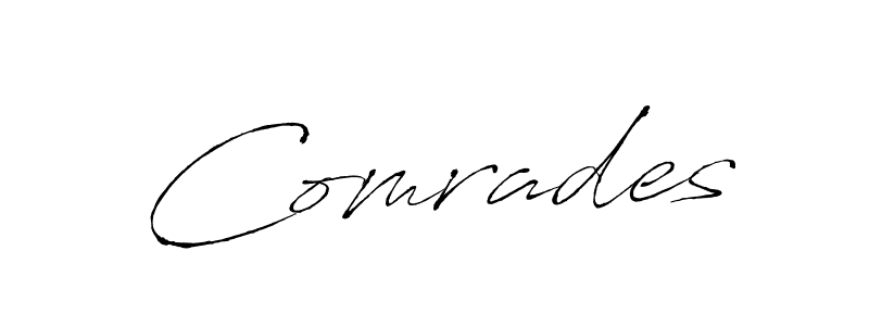 Design your own signature with our free online signature maker. With this signature software, you can create a handwritten (Antro_Vectra) signature for name Comrades. Comrades signature style 6 images and pictures png