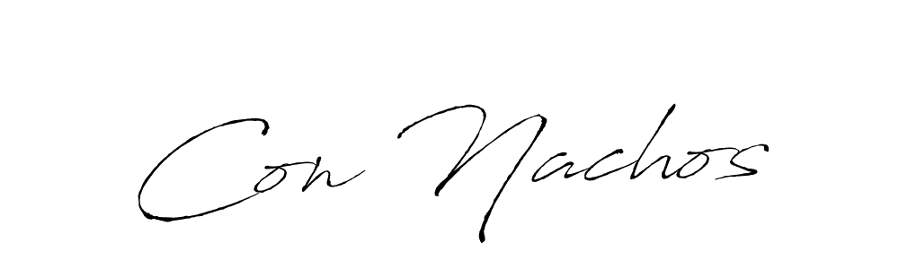 The best way (Antro_Vectra) to make a short signature is to pick only two or three words in your name. The name Con Nachos include a total of six letters. For converting this name. Con Nachos signature style 6 images and pictures png