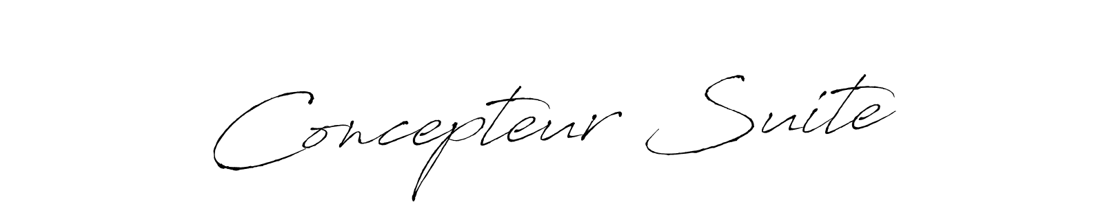 How to make Concepteur Suite name signature. Use Antro_Vectra style for creating short signs online. This is the latest handwritten sign. Concepteur Suite signature style 6 images and pictures png