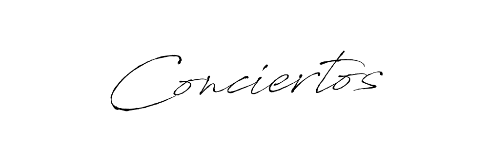 Conciertos stylish signature style. Best Handwritten Sign (Antro_Vectra) for my name. Handwritten Signature Collection Ideas for my name Conciertos. Conciertos signature style 6 images and pictures png