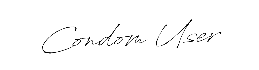 Also we have Condom User name is the best signature style. Create professional handwritten signature collection using Antro_Vectra autograph style. Condom User signature style 6 images and pictures png