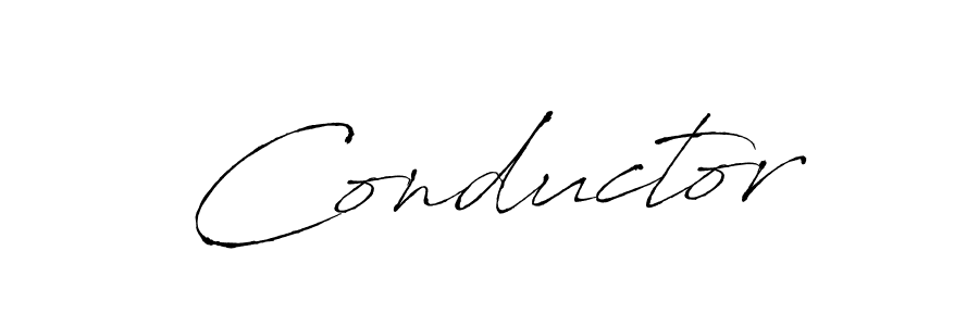 How to make Conductor signature? Antro_Vectra is a professional autograph style. Create handwritten signature for Conductor name. Conductor signature style 6 images and pictures png