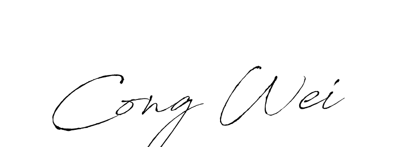 Antro_Vectra is a professional signature style that is perfect for those who want to add a touch of class to their signature. It is also a great choice for those who want to make their signature more unique. Get Cong Wei name to fancy signature for free. Cong Wei signature style 6 images and pictures png