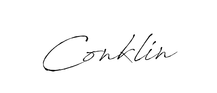 How to make Conklin signature? Antro_Vectra is a professional autograph style. Create handwritten signature for Conklin name. Conklin signature style 6 images and pictures png