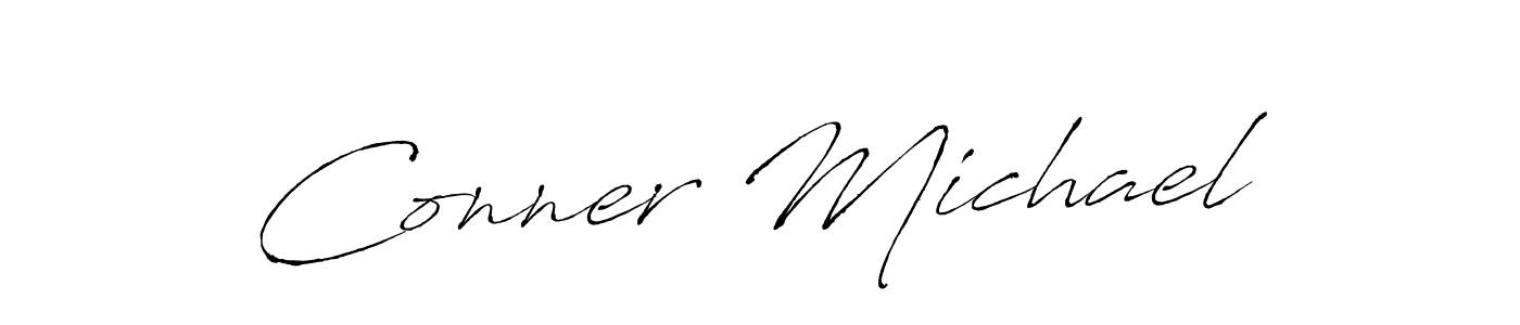 Similarly Antro_Vectra is the best handwritten signature design. Signature creator online .You can use it as an online autograph creator for name Conner Michael. Conner Michael signature style 6 images and pictures png