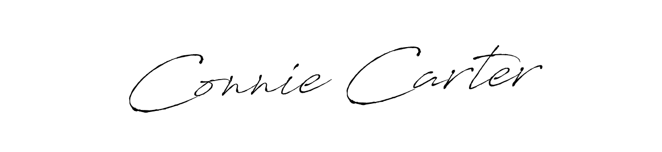 How to make Connie Carter name signature. Use Antro_Vectra style for creating short signs online. This is the latest handwritten sign. Connie Carter signature style 6 images and pictures png