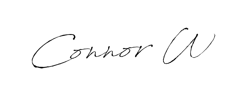 Also we have Connor W name is the best signature style. Create professional handwritten signature collection using Antro_Vectra autograph style. Connor W signature style 6 images and pictures png