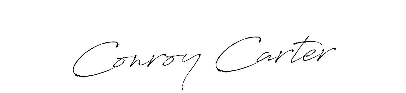 How to make Conroy Carter signature? Antro_Vectra is a professional autograph style. Create handwritten signature for Conroy Carter name. Conroy Carter signature style 6 images and pictures png