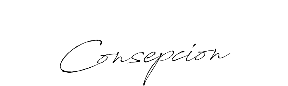 Make a beautiful signature design for name Consepcion. With this signature (Antro_Vectra) style, you can create a handwritten signature for free. Consepcion signature style 6 images and pictures png