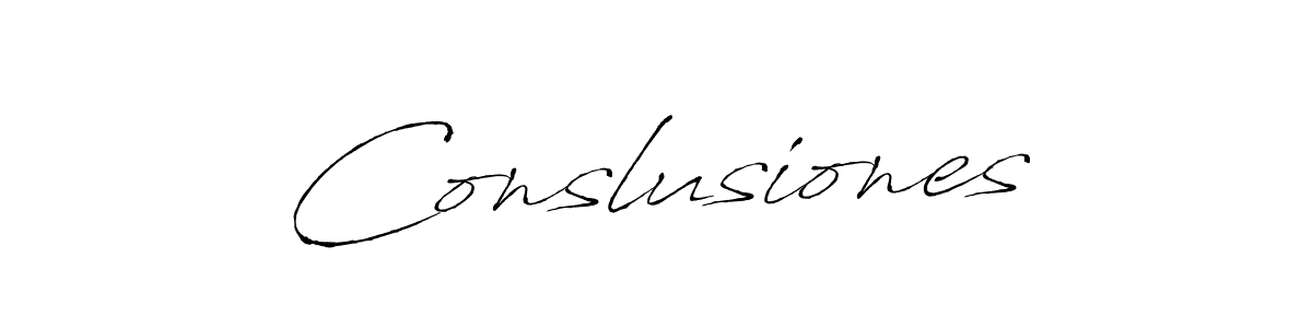 Use a signature maker to create a handwritten signature online. With this signature software, you can design (Antro_Vectra) your own signature for name Conslusiones. Conslusiones signature style 6 images and pictures png