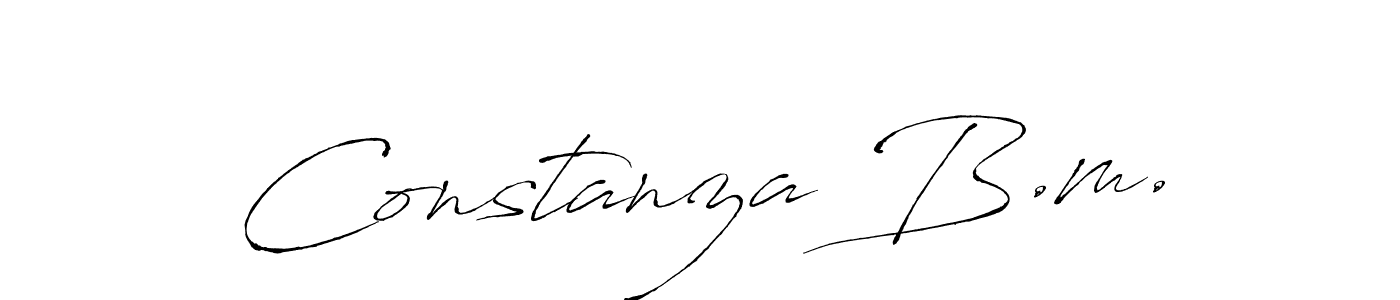 Design your own signature with our free online signature maker. With this signature software, you can create a handwritten (Antro_Vectra) signature for name Constanza B.m.. Constanza B.m. signature style 6 images and pictures png