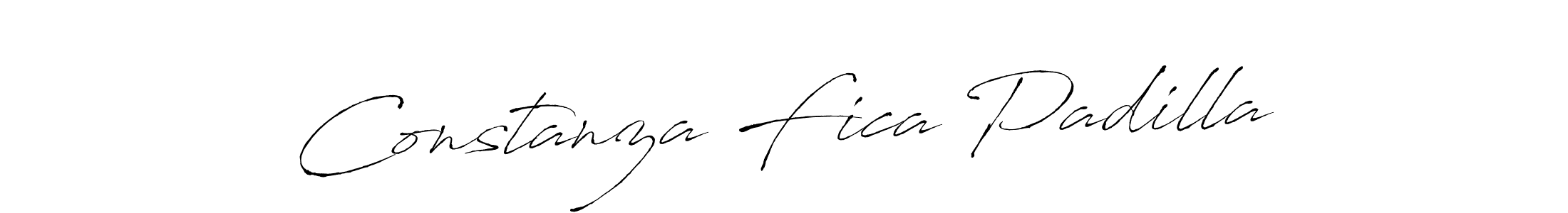 Constanza Fica Padilla stylish signature style. Best Handwritten Sign (Antro_Vectra) for my name. Handwritten Signature Collection Ideas for my name Constanza Fica Padilla. Constanza Fica Padilla signature style 6 images and pictures png