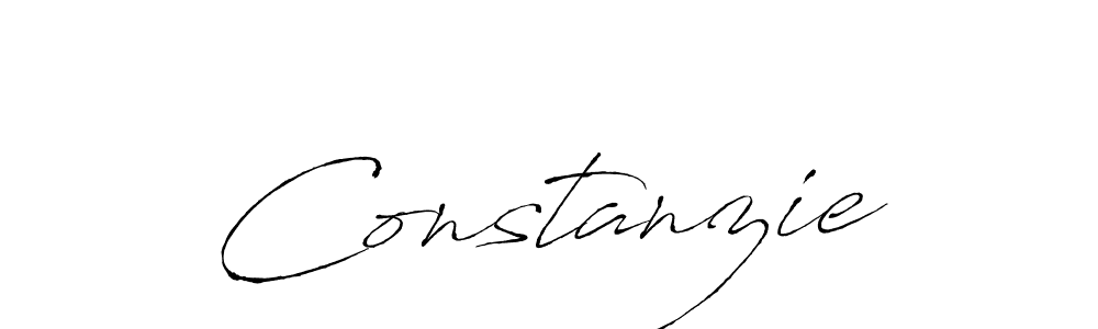 Make a beautiful signature design for name Constanzie. With this signature (Antro_Vectra) style, you can create a handwritten signature for free. Constanzie signature style 6 images and pictures png