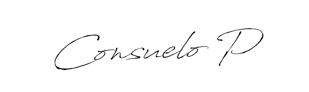 It looks lik you need a new signature style for name Consuelo P. Design unique handwritten (Antro_Vectra) signature with our free signature maker in just a few clicks. Consuelo P signature style 6 images and pictures png