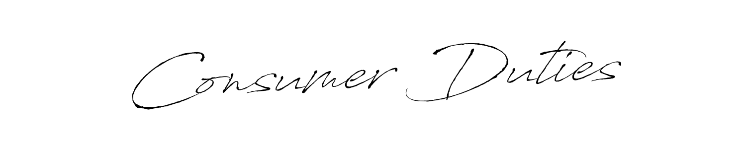 Create a beautiful signature design for name Consumer Duties. With this signature (Antro_Vectra) fonts, you can make a handwritten signature for free. Consumer Duties signature style 6 images and pictures png