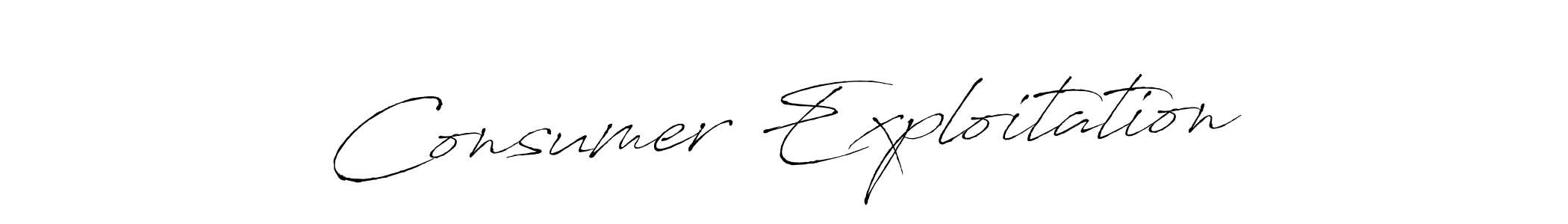 Design your own signature with our free online signature maker. With this signature software, you can create a handwritten (Antro_Vectra) signature for name Consumer Exploitation. Consumer Exploitation signature style 6 images and pictures png