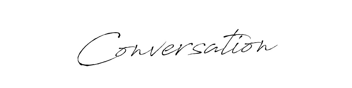 Use a signature maker to create a handwritten signature online. With this signature software, you can design (Antro_Vectra) your own signature for name Conversation. Conversation signature style 6 images and pictures png