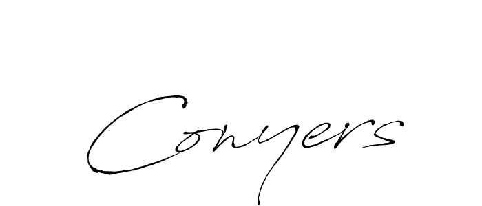 Use a signature maker to create a handwritten signature online. With this signature software, you can design (Antro_Vectra) your own signature for name Conyers. Conyers signature style 6 images and pictures png