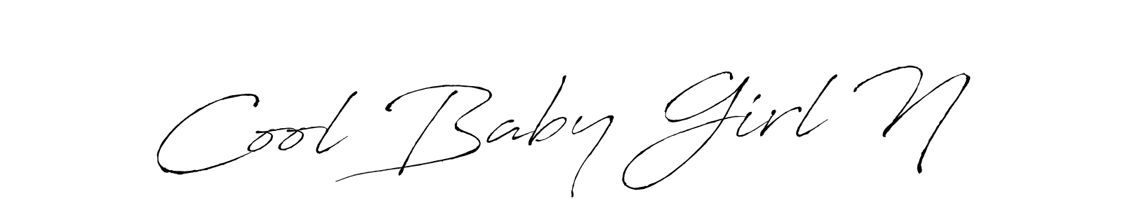 if you are searching for the best signature style for your name Cool Baby Girl N. so please give up your signature search. here we have designed multiple signature styles  using Antro_Vectra. Cool Baby Girl N signature style 6 images and pictures png