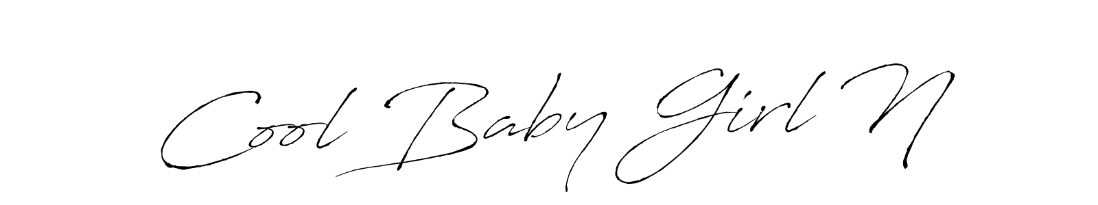 Cool Baby Girl N stylish signature style. Best Handwritten Sign (Antro_Vectra) for my name. Handwritten Signature Collection Ideas for my name Cool Baby Girl N. Cool Baby Girl N signature style 6 images and pictures png