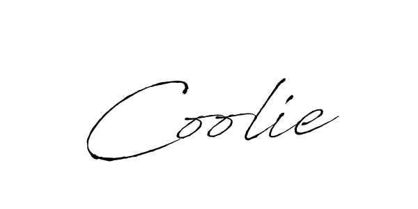 Design your own signature with our free online signature maker. With this signature software, you can create a handwritten (Antro_Vectra) signature for name Coolie. Coolie signature style 6 images and pictures png