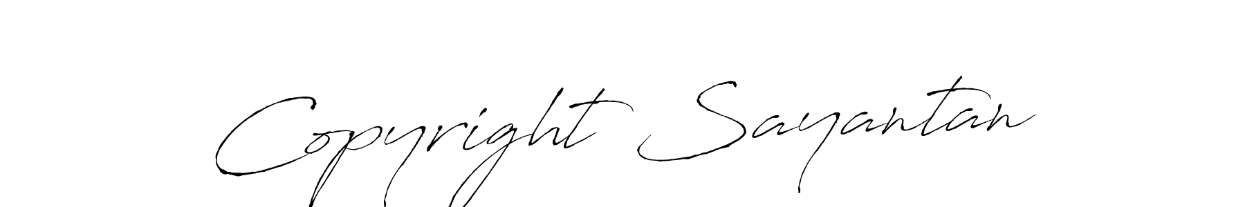 Design your own signature with our free online signature maker. With this signature software, you can create a handwritten (Antro_Vectra) signature for name Copyright Sayantan. Copyright Sayantan signature style 6 images and pictures png