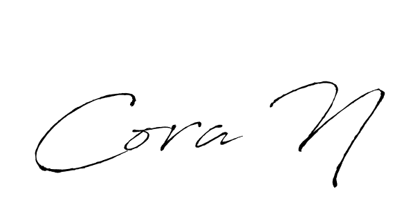 The best way (Antro_Vectra) to make a short signature is to pick only two or three words in your name. The name Cora N include a total of six letters. For converting this name. Cora N signature style 6 images and pictures png