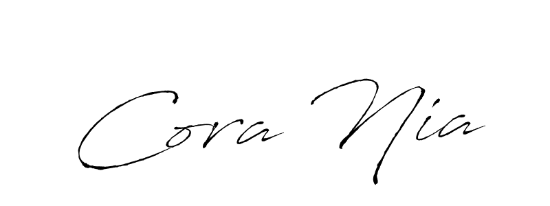 Cora Nia stylish signature style. Best Handwritten Sign (Antro_Vectra) for my name. Handwritten Signature Collection Ideas for my name Cora Nia. Cora Nia signature style 6 images and pictures png