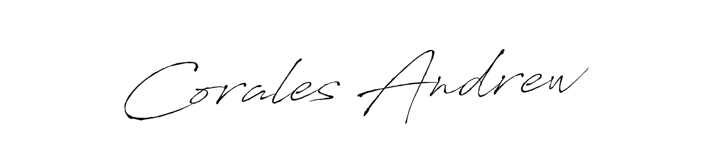 Make a beautiful signature design for name Corales Andrew. With this signature (Antro_Vectra) style, you can create a handwritten signature for free. Corales Andrew signature style 6 images and pictures png