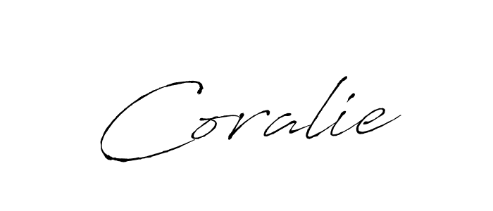Use a signature maker to create a handwritten signature online. With this signature software, you can design (Antro_Vectra) your own signature for name Coralie. Coralie signature style 6 images and pictures png