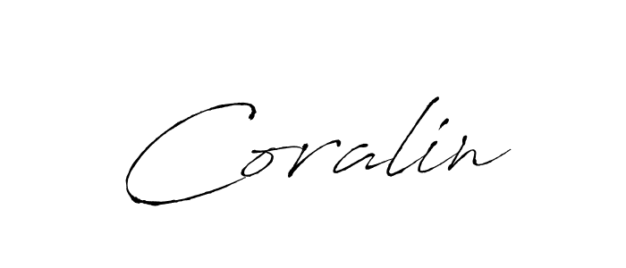 Create a beautiful signature design for name Coralin. With this signature (Antro_Vectra) fonts, you can make a handwritten signature for free. Coralin signature style 6 images and pictures png