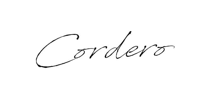 Design your own signature with our free online signature maker. With this signature software, you can create a handwritten (Antro_Vectra) signature for name Cordero. Cordero signature style 6 images and pictures png
