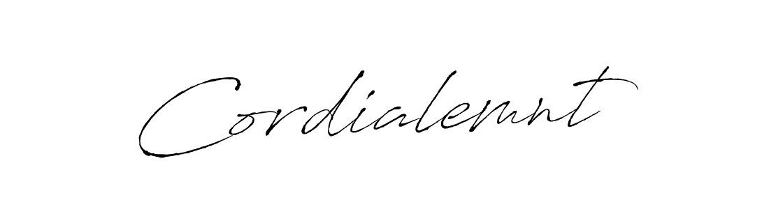 Cordialemnt stylish signature style. Best Handwritten Sign (Antro_Vectra) for my name. Handwritten Signature Collection Ideas for my name Cordialemnt. Cordialemnt signature style 6 images and pictures png
